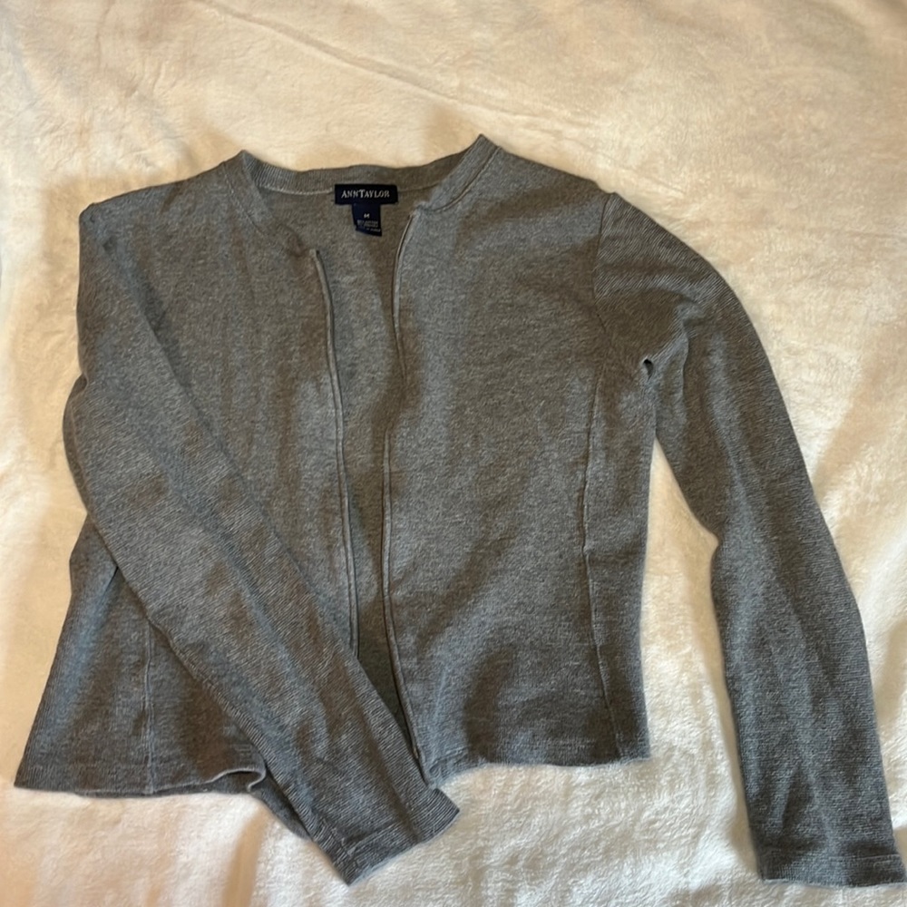 Ann Taylor Short Zip Sweater